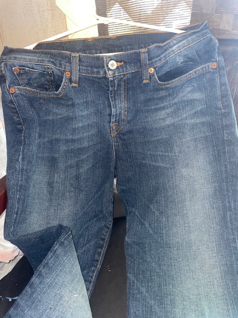 Lucky Brand Women's Straight Leg Jeans in Dark Blue Wash